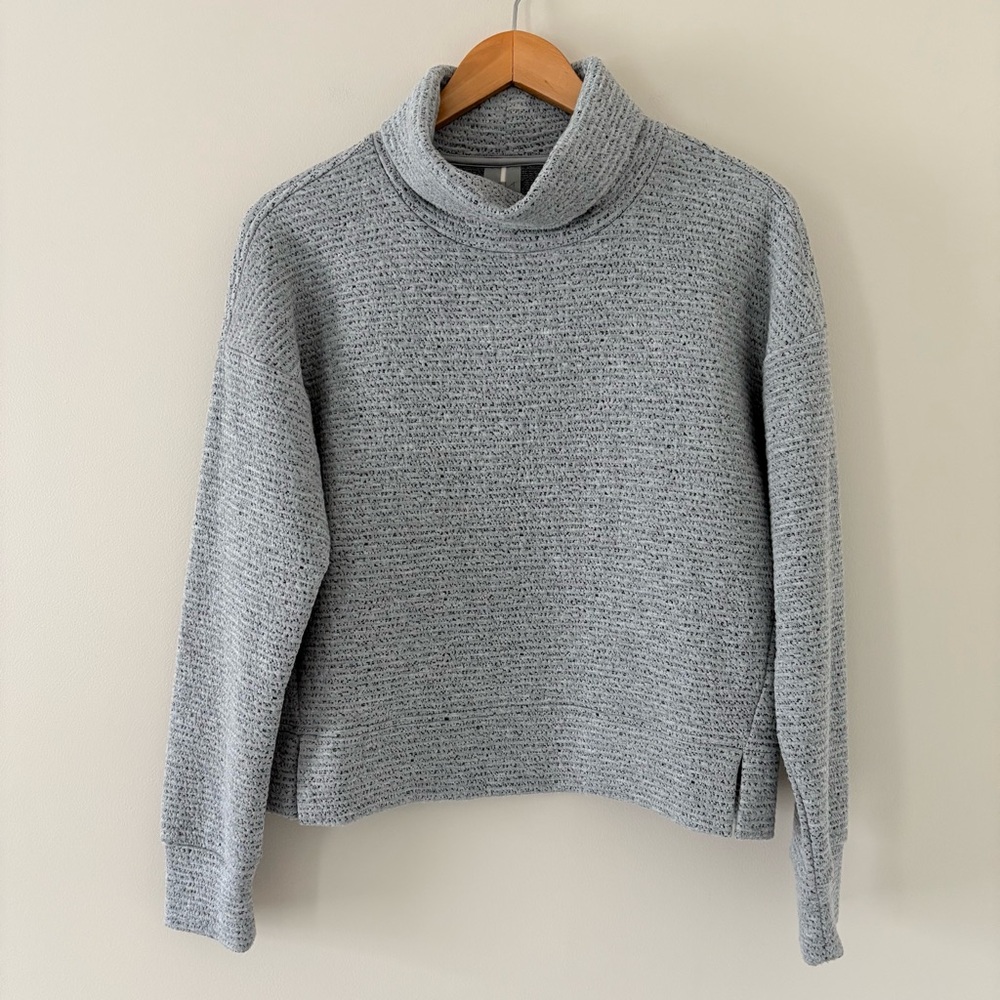 CALIA Lunar Funnel Gray Cowl Neck‎ Pullover Sweater Small Soft Cozy Athleisure - Picture 4 of 12